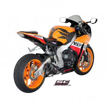view SC-Project H04-12C Oval Matte Carbon Exhaust for Honda CBR1000RR / SP (2008-2016)