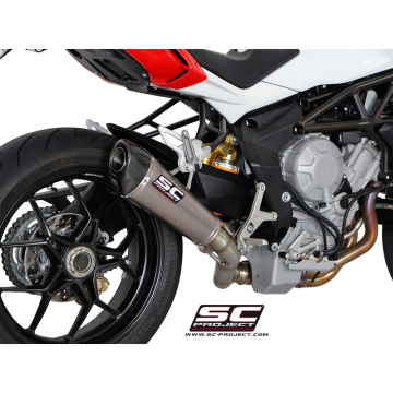 view SC-Project M02-34T Conic Exhaust MV Agusta Brutale 675 '12-'14, 800 '13-'15, Dragster '13-'16