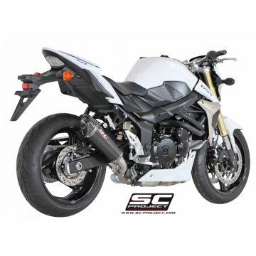 view SC-Project S07-34C Carbon Conic Exhaust for Suzuki GSR750 (2010-2017)