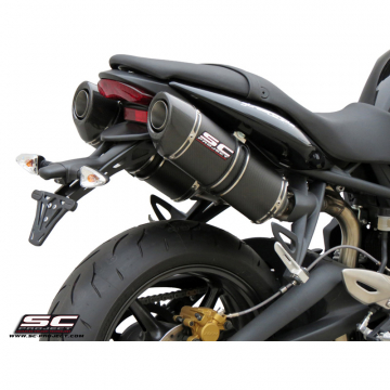 view SC-Project T02-12C Oval High Mount Exhaust for Triumph Street Triple / R (2007-2012)