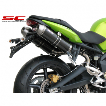 view SC-Project T02-14C GP-EVO High Mount Exhaust for Triumph Street Triple / R (2007-2012)