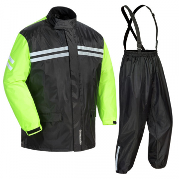 Tour Master Shield 2 Piece Rainsuit, Black/Hi-Viz