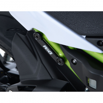 R&G BLP0064BK Rear Footrest Plates for Kawasaki Z650 (2017-2020)
