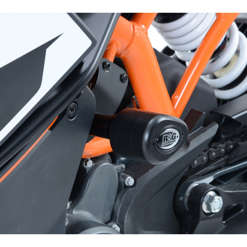 R&G CP0377BL Aero Style Frame Sliders for KTM RC 390 (2015