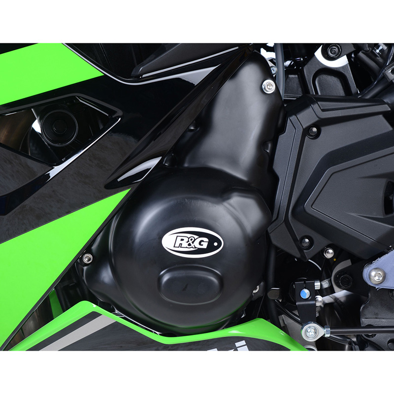 R&G KEC0096BK Engine Case Cover Kit (2pc) Kawasaki Z650 '17'20 and