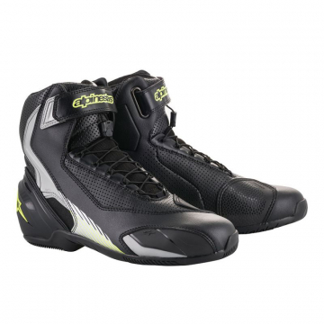 Alpinestars SP-1 V2 Vented Riding Shoes, Black/Silver/Yellow