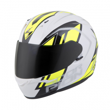 Scorpion EXO-R320 Endeavor Helmet, White/Neon Yellow