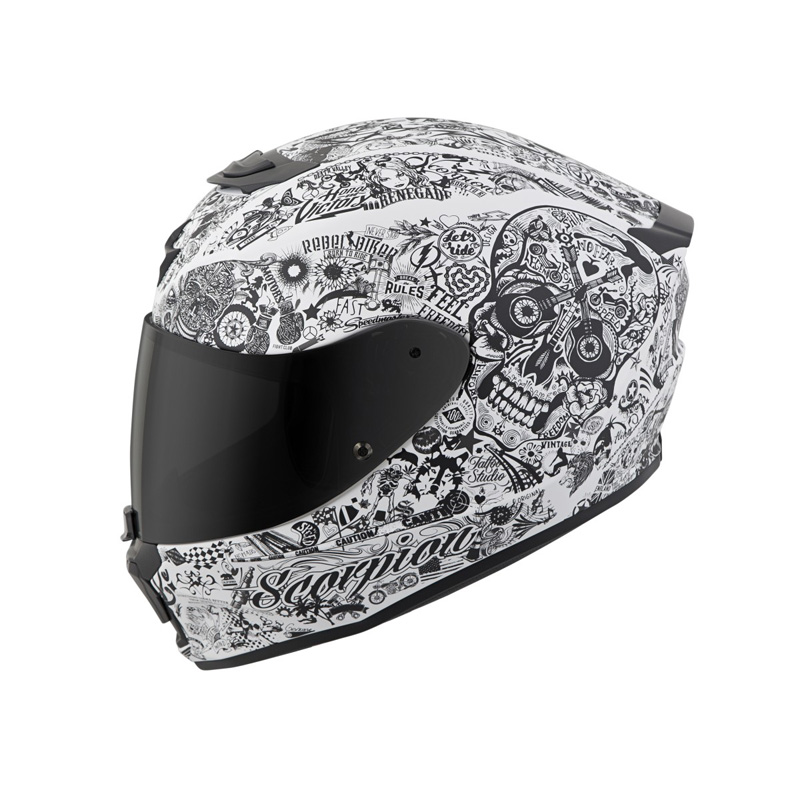 Scorpion EXOR420 Shake Helmet, Black/White Accessories International