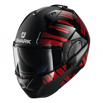 Shark EVO-One 2 Lithion Dual Helmet, Black/Chrome/Red