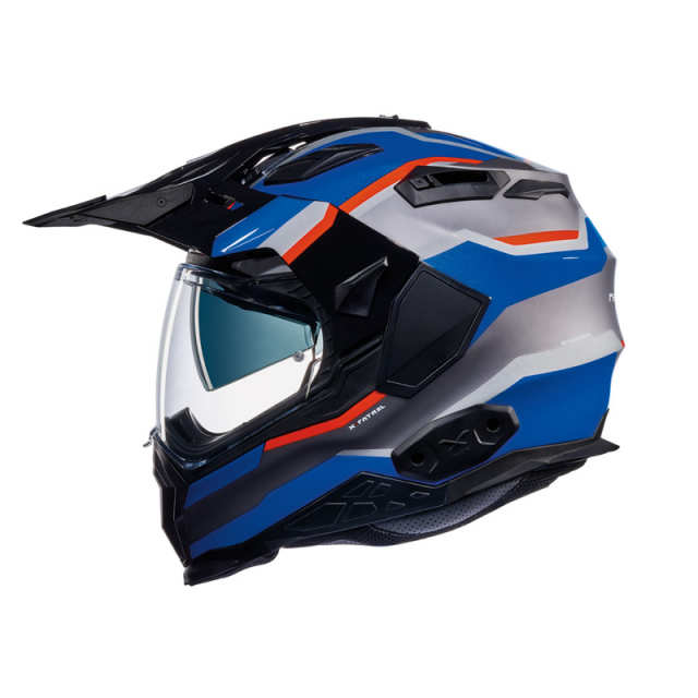 Nexx X.Wed 2 X-Patrol Helmet, Titanium / Blue / Red | Accessories