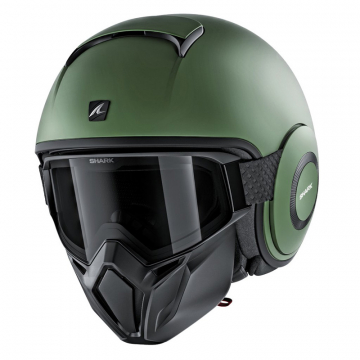 Shark Street-Drak Blank Helmet, Matte Green