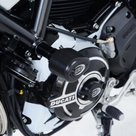 2015-2017 Black R&G Crash Protectors Aero Style for Ducati Scrambler Icon