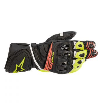 view Alpinestars GP Plus R V2 Gloves, Black/Yellow/Red