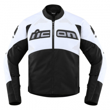 view Icon Contra2 Leather Perforated Jacket, White