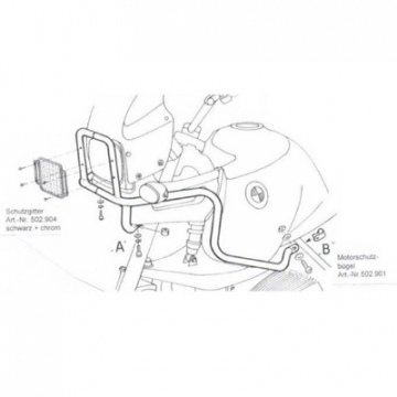 view Hepco & Becker Headlight Grille for Tank Guard - R850GS & R1100GS