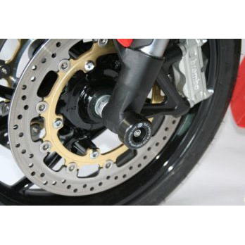 view R&G FP0032BK Front Axle Sliders for Triumph Speed Triple '05-'10 / Tiger 1050 '07-'09