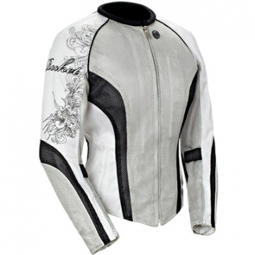 Joe Rocket Cleo 2.2 Mesh Textile Jacket - Ladies Silver / Black / White