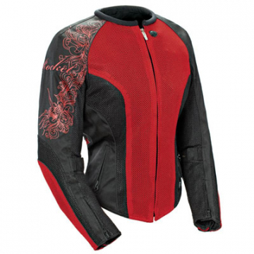 Joe Rocket Cleo 2.2 Mesh Textile Jacket - Ladies Wine / Black / Black