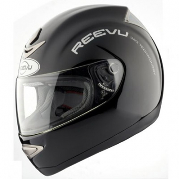 Reevu MSX1 Rear View Motorcycle Helmet - Gloss Black