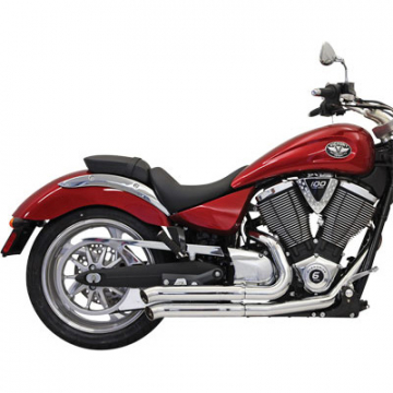 view Bassani Pro Street Turn Outs Chrome Complete Exhaust - Victory Kingpin / Vegas 06-up