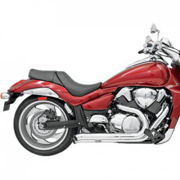 view Bassani Pro Street Turn Outs Chrome Complete Exhaust - Suzuki Boulevard M109R 06-09