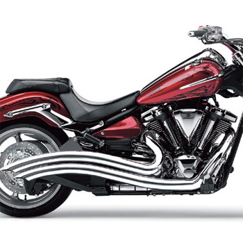 Cobra Speedster Swept Chrome Complete Exhaust - Yamaha Raider 1900 08-up