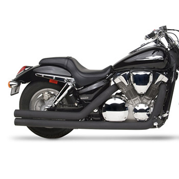 HARD-KROME 3" Big Straights Black Exhaust - Honda VTX1300C (2003-2009)