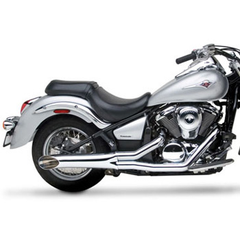 HARD-KROME 2-Into-1 Sideburners Exhaust Vulcan 900 06-up