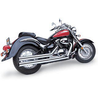 view HARD-KROME 45-6830B 3" Big Straights Exhaust Volusia 800 01-04