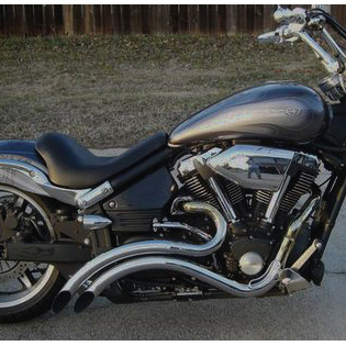 MORTONS CUSTOM Executioners Blowing Out Complete Exhaust Road Star Warrior