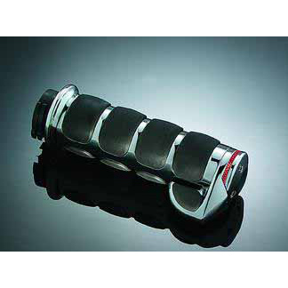 view Kuryakyn Premium ISO-Grips with Chrome Accent Rings & Throttle Boss - Harley
