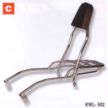 view Wingerline Passenger Backrest & Luggage Rack - Vulcan 500 up to '95