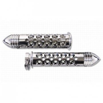 view Yana Shiki Holes Style Pointed End Polished Grips - Goldwing 1800 & VTX1300