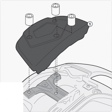 view Givi SR3104KIT Top Case Fitting Kit for Suzuki Burgman 650 / 650 Executive (2013-current)