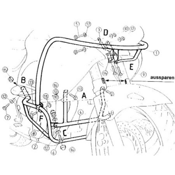 view Hepco & Becker 501.122 00 01 Engine Guard, Black for Honda NT650V Deauville