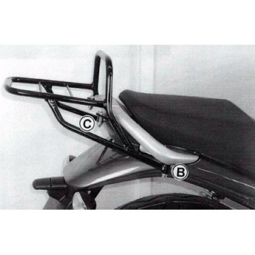 Hepco & Becker 650.532 01 01 Rear Rack, Black for Moto Guzzi Breva V750IE