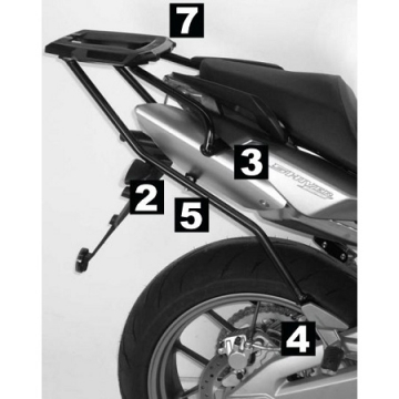 Hepco & Becker 650.752 Rear Alu Rack, Black for Aprilia SL750 Shiver / GT