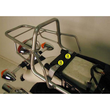 view Hepco & Becker 650.789 Rear Rack, Chrome for Triumph Thruxton / Scrambler 900 2006-2016