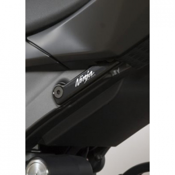 R&G EH0043BKA Exhaust Hanger and Footrest Blanking Plate for Kawasaki ZX-6R (2009-current)