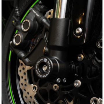 view R&G FP0081BK Front Axle Sliders for Kawasaki ZX-10R (2008-2015)