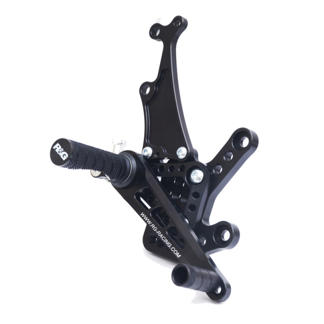 R&G RSET07BK Road Shift Pattern Adjustable Rearsets for Kawasaki