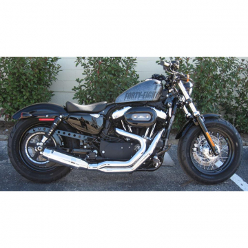 D&D Bobcat 2:1 Exhaust Pipe, Chrome Alum Sleeve for Harley-Davidson Sportster