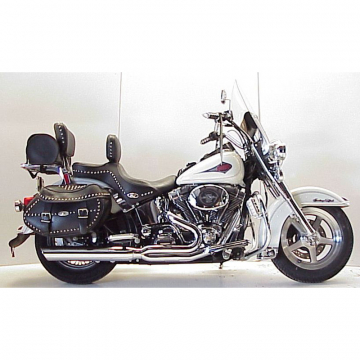 view D&D Fat Cat 2:1 Louvered Exhaust for Harley Heritage Softail '84-'17