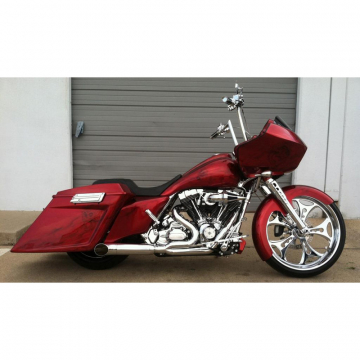 view D&D Stubby Cat Exhaust, Chrome for Harley-Davidson Touring (2009-2016)
