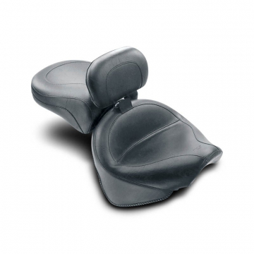 view Mustang 79221 Two Piece Vintage Seat with Driver Backrest for Yamaha V-Star 1100 Custom