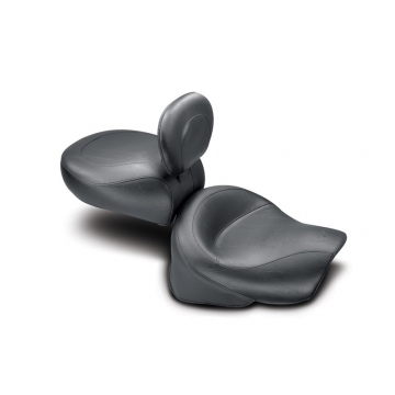 view Mustang 79235 Wide Touring Vintage Seat with Driver Backrest for Kawasaki Nomad 1500