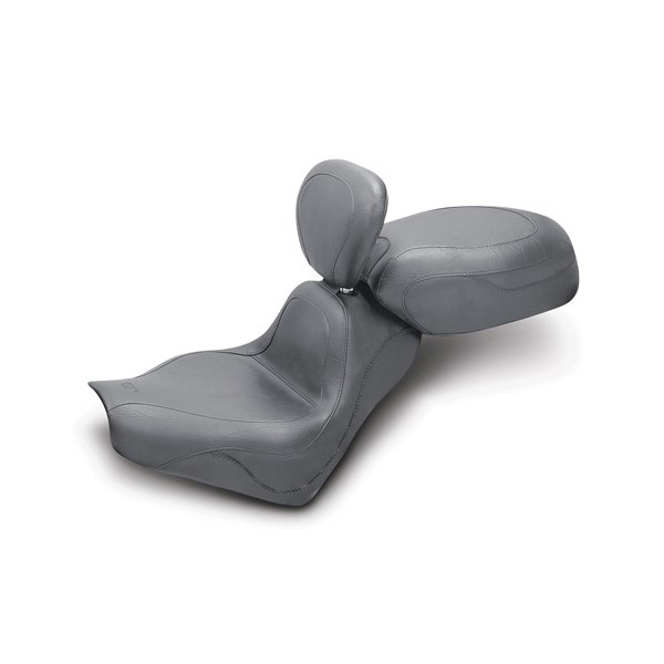 Mustang 79321 Sport Touring Vintage Seat with Driver Backrest for