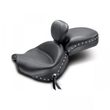 view Mustang 79370 Wide Touring Seat with Backrest, Studs for Kawasaki Vulcan 2000 (2004-2010)