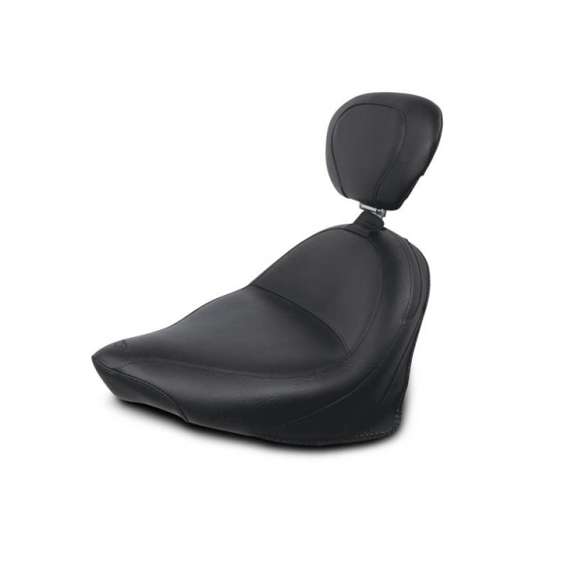 Mustang 79384 Wide Touring Vintage Solo Seat, Backrest for Victory