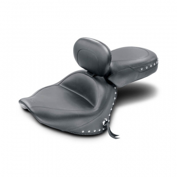 Mustang 79476 Seat with Backrest, Studs for Yamaha V-Star 1300, 1300 Tourer and 1300 Deluxe
